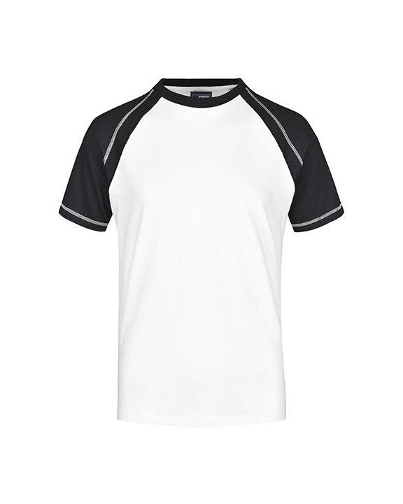 T-Shirts personnalisable JAMES & NICHOLSON Tee-shirt bicolore homme