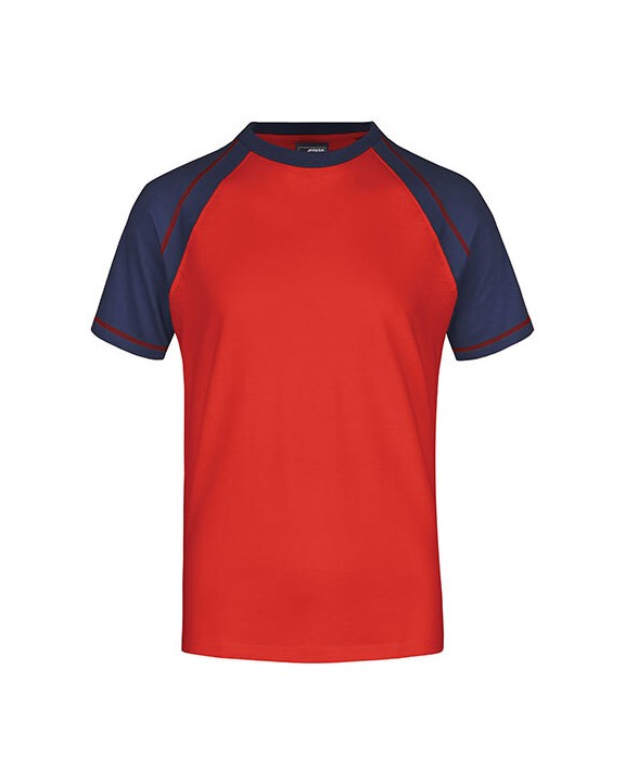 T-Shirts personnalisable JAMES & NICHOLSON Tee-shirt bicolore homme