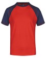 JAMES & NICHOLSON Tee-shirt bicolore homme T-Shirts personalisierbar