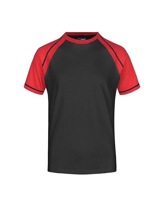 T-Shirts personnalisable JAMES & NICHOLSON Tee-shirt bicolore homme