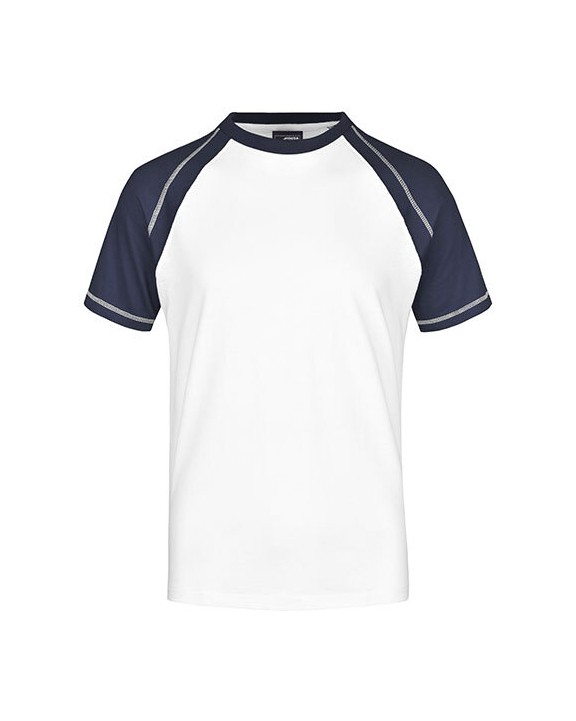 T-Shirts personnalisable JAMES & NICHOLSON Tee-shirt bicolore homme