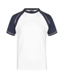 JAMES & NICHOLSON Tee-shirt bicolore homme T-Shirts personalisierbar
