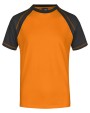 JAMES & NICHOLSON Tee-shirt bicolore homme T-Shirts personalisierbar