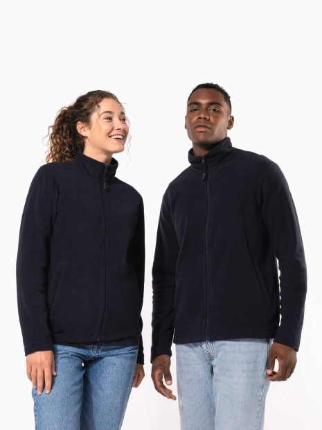Laines polaires à personnaliser KARIBAN Veste micropolaire zippée unisexe 