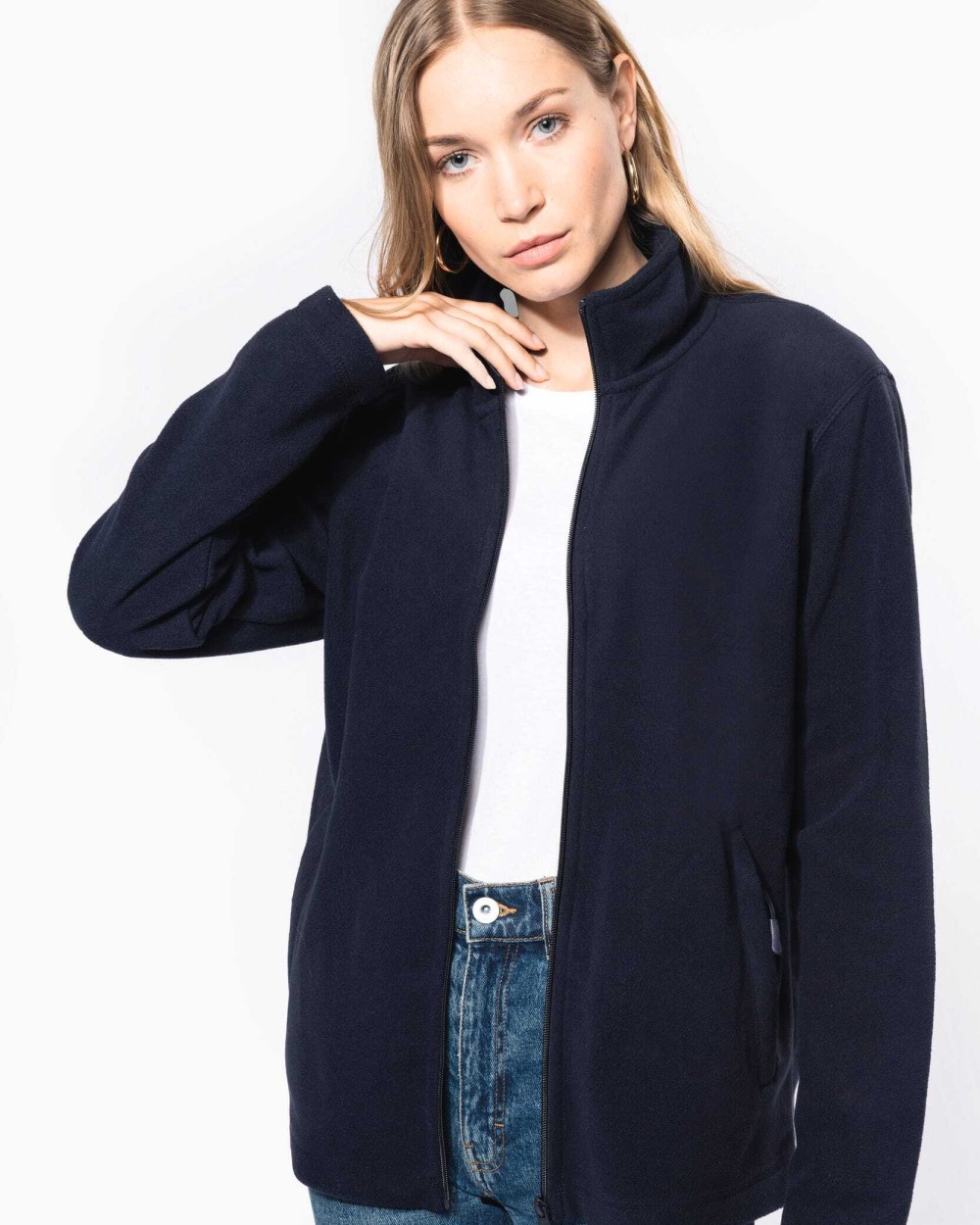 Laines polaires personnalisable KARIBAN Veste micropolaire zippée unisexe