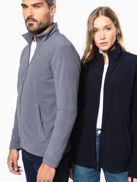 Laines polaires à personnaliser KARIBAN Veste micropolaire zippée unisexe 