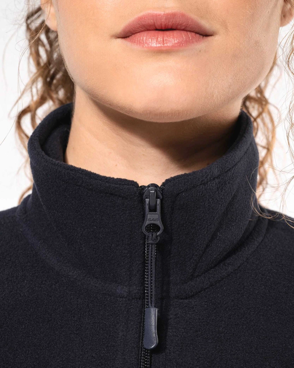 KARIBAN Mikrofleece-Jacke durchgehender Reißverschluss Polar Fleeces personalisierbar