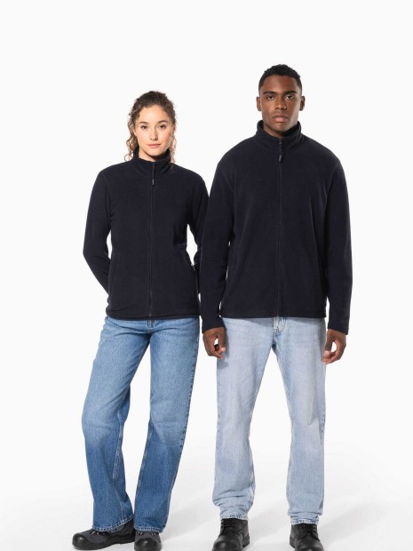 Laines polaires à personnaliser KARIBAN Veste micropolaire zippée unisexe 