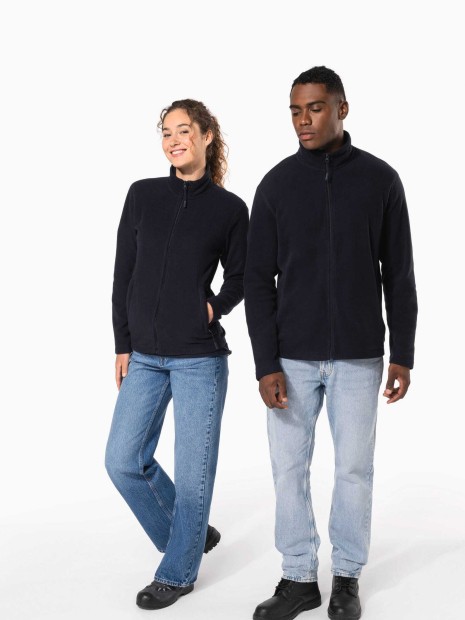 Laines polaires à personnaliser KARIBAN Veste micropolaire zippée unisexe 