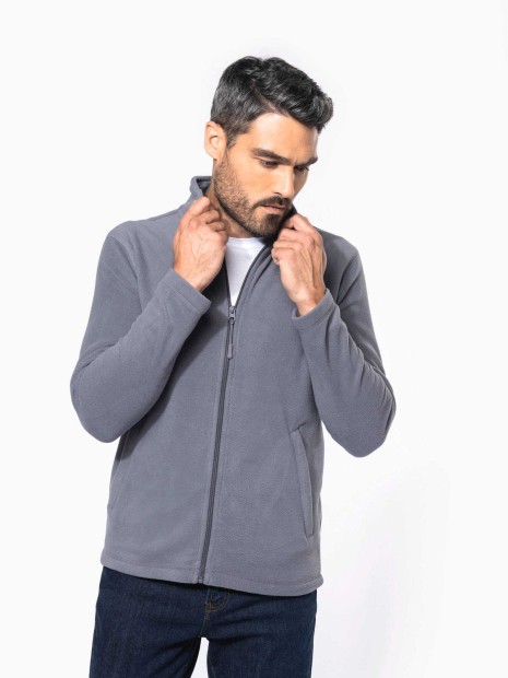 Laines polaires à personnaliser KARIBAN Veste micropolaire zippée unisexe 