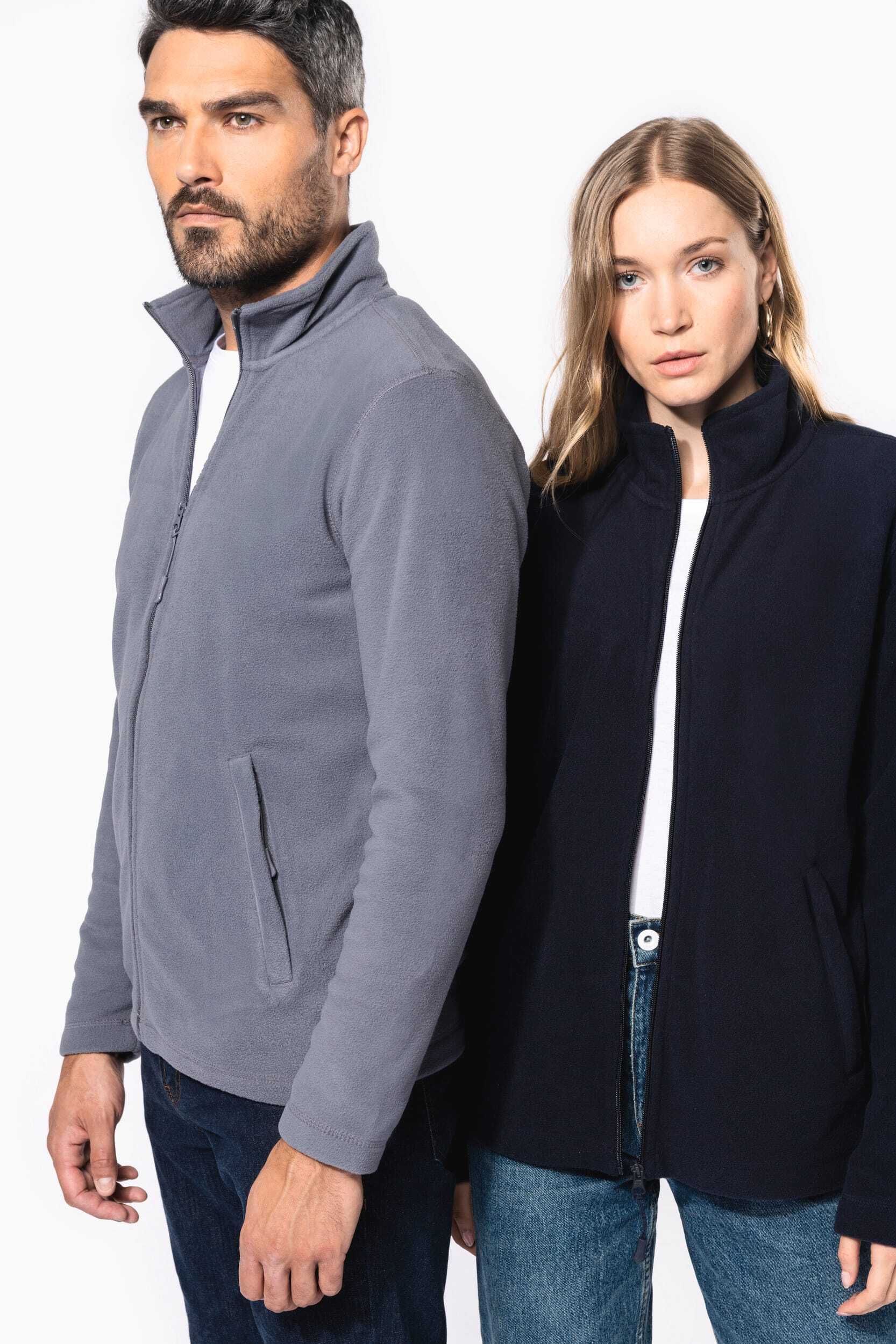 Laines polaires personnalisable KARIBAN Veste micropolaire zippée unisexe