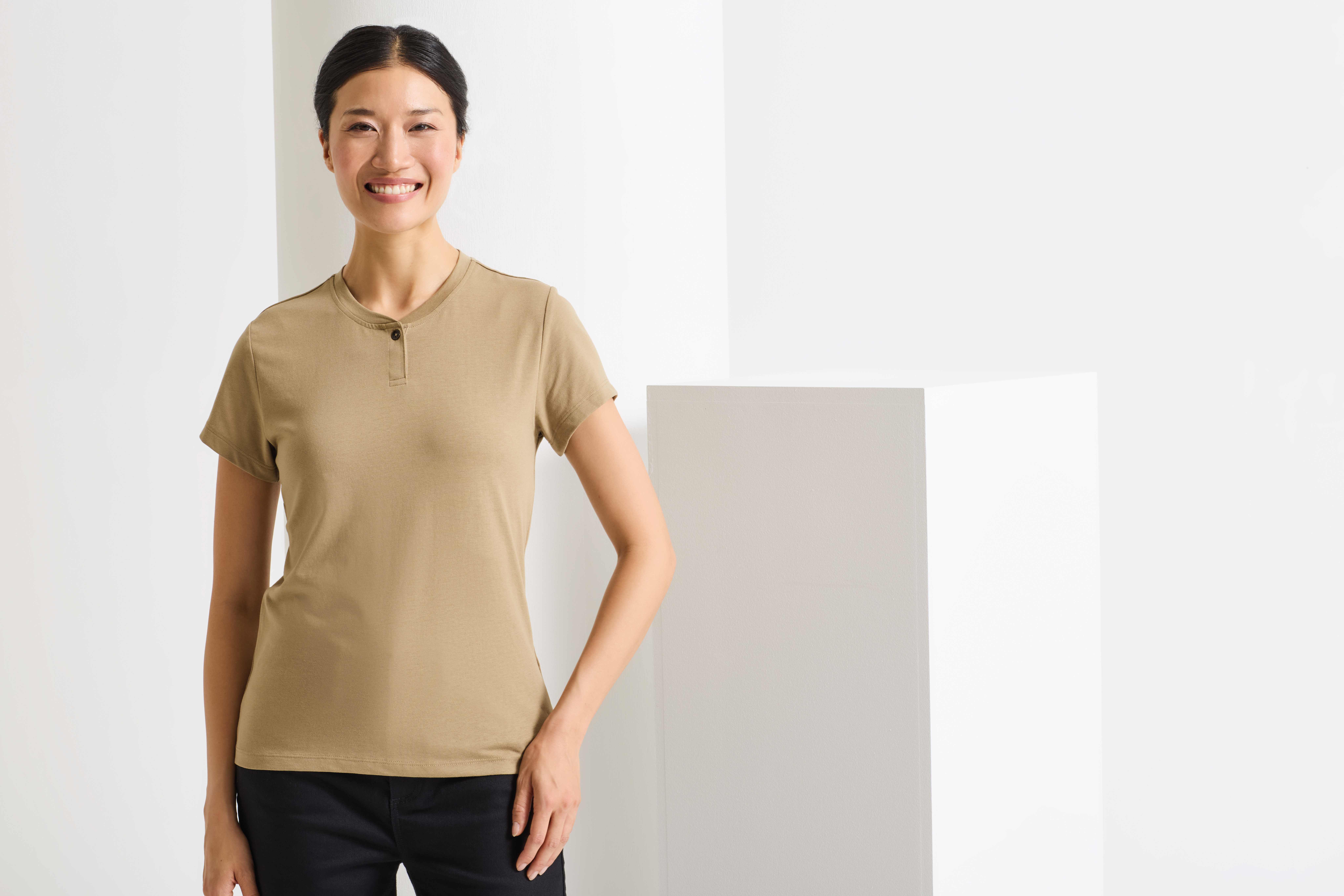 T-Shirts personnalisable PREMIER T-shirt col boutonné écoresponsable femme " Comis"