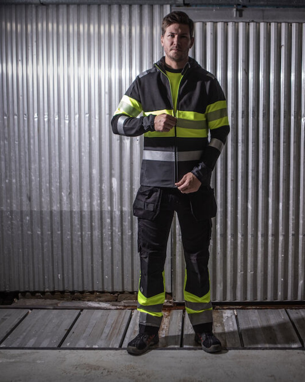 Broeken PROJOB 6524 SIGNALISATIEBROEK MET KNIEZAKKEN EN SPIJKERZAKKEN voor bedrukking &amp; borduring