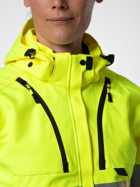 Softshells à personnaliser PROJOB 6423 PARKA SOFTSHELL FEMME - EN ISO 20471 CLASSE 3/2 