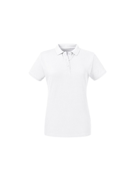 RUSSELL LADIES' PURE ORGANIC POLO /api/colors/7a92cd2d-10d2-40b4-928b-296bb7487506 personnalisable