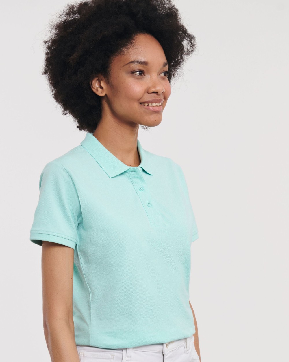 Polo's RUSSELL LADIES' PURE ORGANIC POLO voor bedrukking &amp; borduring