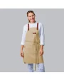 Schorten EXNER Bib Apron Canvas With Decorative Label voor bedrukking &amp; borduring