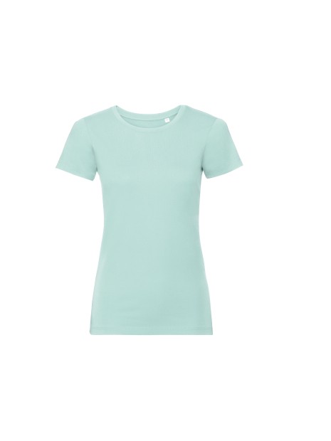 RUSSELL LADIES' PURE ORGANIC TEE /api/colors/6e9e449e-20e6-43d9-ae2d-df4dad68687d personnalisable