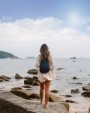 4DO Impact AWARE™ Rucksack aus recyceltem Denim mit Kordelzug Taschen personalisierbar