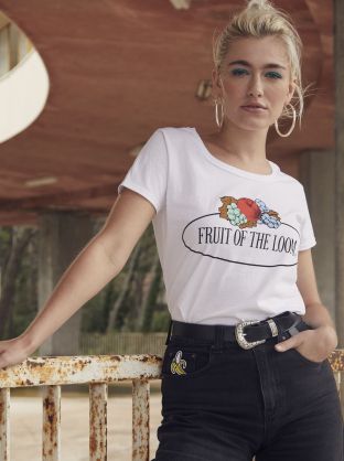 LADIES VINTAGE T LARGE LOGO