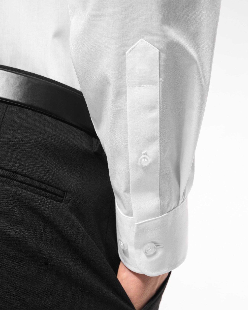 Chemises personnalisable KARIBAN Chemise popeline polycoton sans poche entretien facile homme