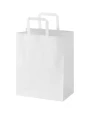 Tassen & Zakken 4DO Kraft papieren tas 80 g/m² met platte handvatten – 25 x 15 x 32 cm voor bedrukking &amp; borduring