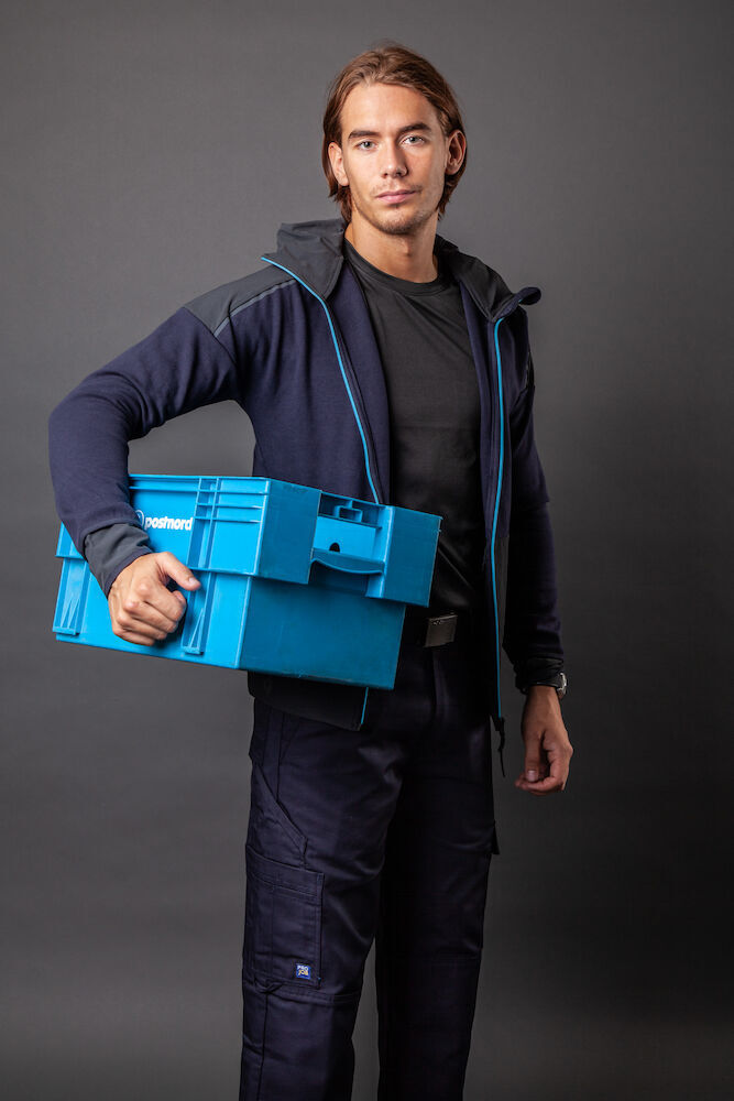 Softshells personnalisable PROJOB 3120 SWEATHSIRT BI MATIERE CAPUCHE CONTRASTEE