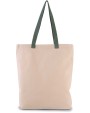 Tote bags KIMOOD Shopper met plooi en contrasterend hengsel voor bedrukking &amp; borduring