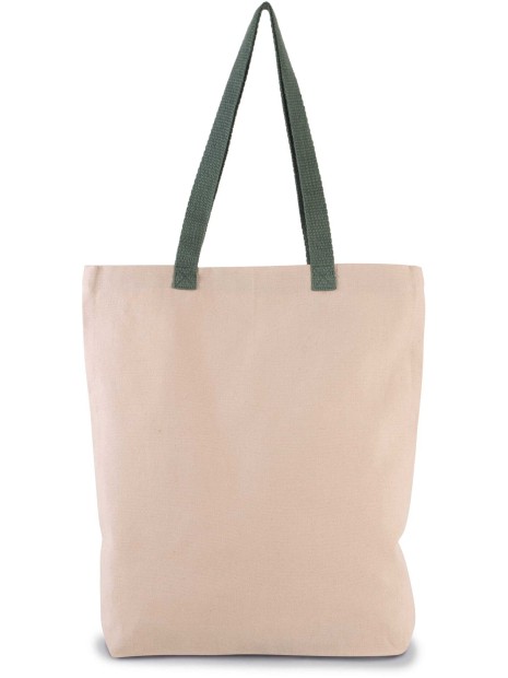 KIMOOD Sac shopping à soufflet avec poignées contrastées  personnalisable