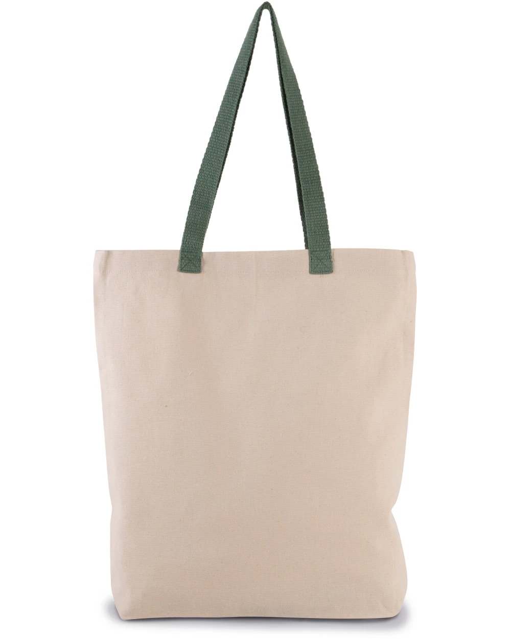 KIMOOD Shoppingtasche mit Seitenfalte und kontrastfarbenem Griff Tote Bags personalisierbar