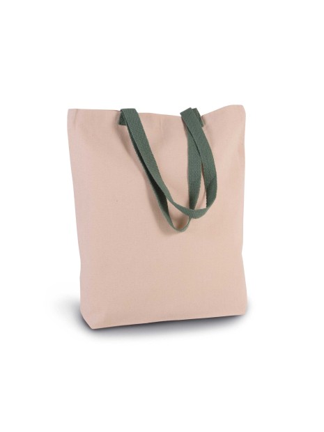 KIMOOD Sac shopping à soufflet avec poignées contrastées  personnalisable