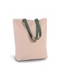 Tote bags KIMOOD Shopper met plooi en contrasterend hengsel voor bedrukking &amp; borduring