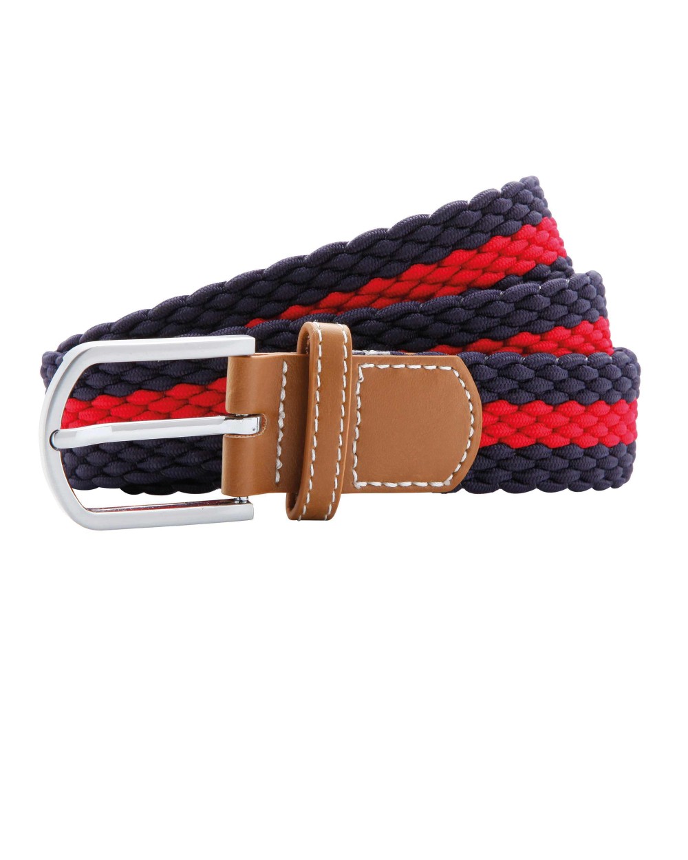 ASQUITH & FOX Two-colour stripe braid stretch belt Zubehör personalisierbar