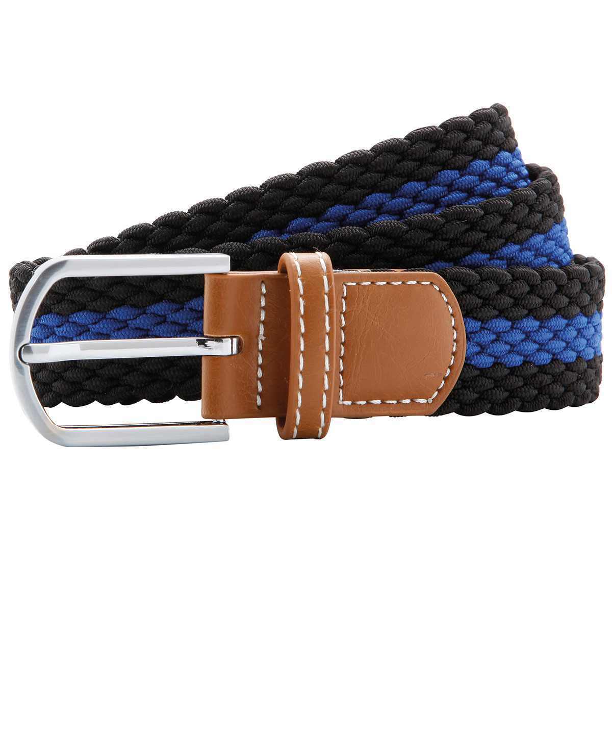 Accessoires personnalisable ASQUITH & FOX Ceinture stretch tressée à rayures bicolores