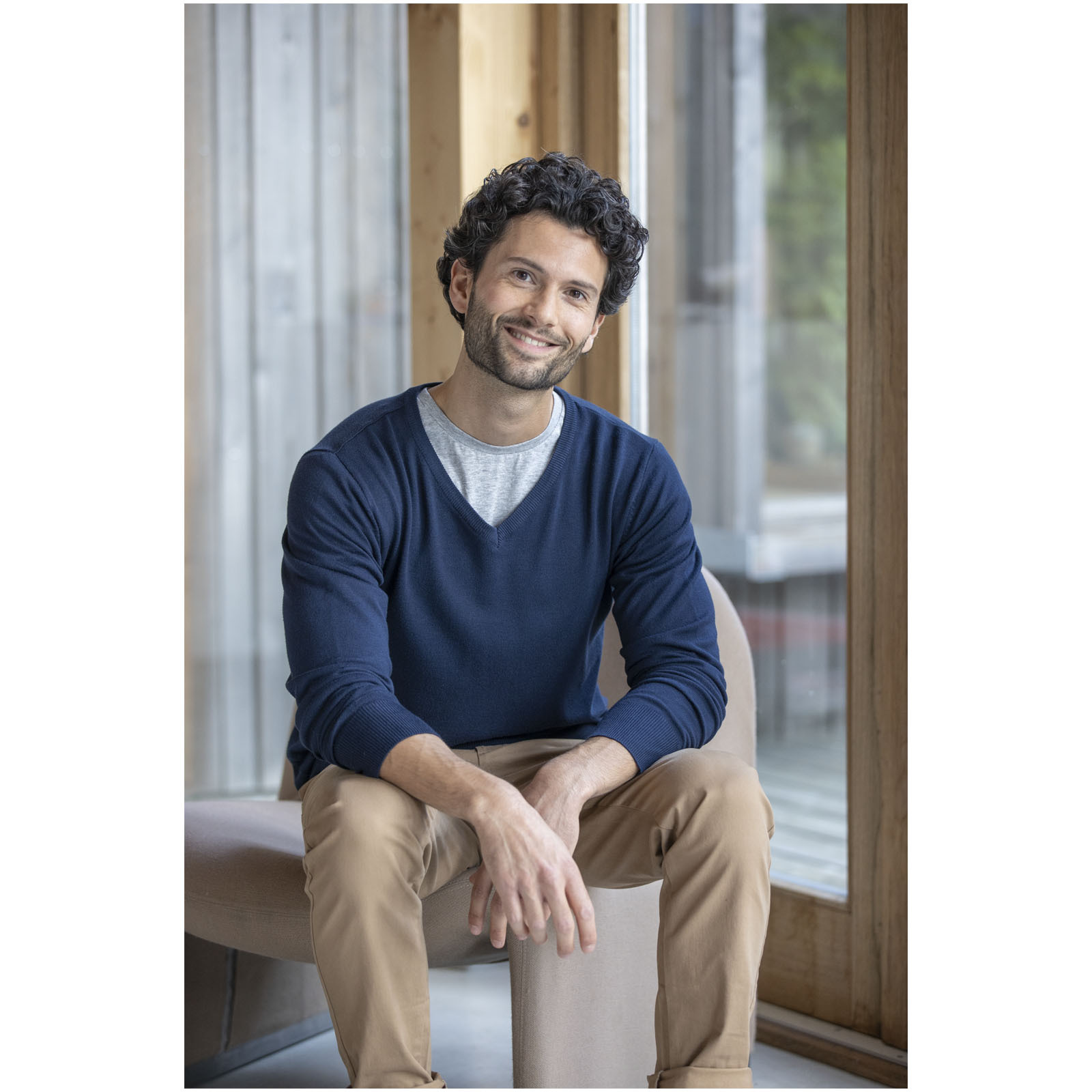 Truien ELEVATE Stanton herenpullover met v-hals voor bedrukking &amp; borduring