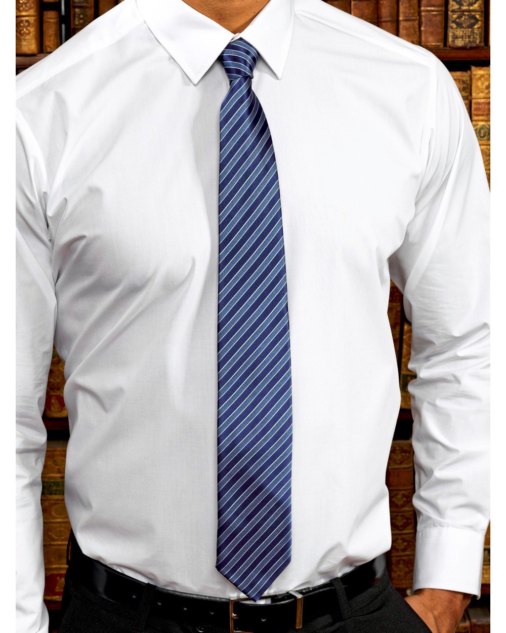 Bandanas, Foulards & Cravates personnalisable PREMIER Double Stripe Tie