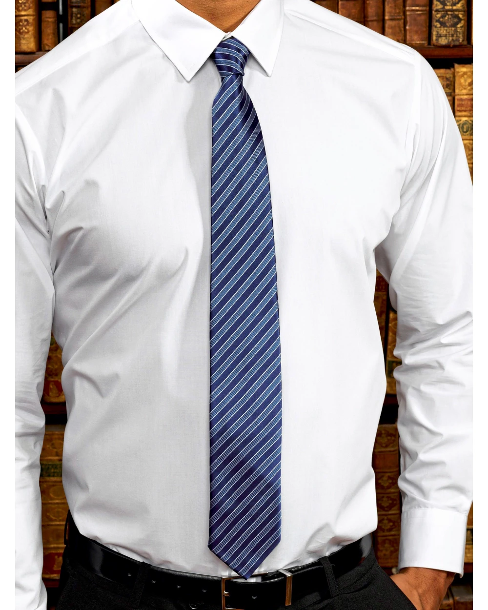 Bandanas, Foulards & Cravates personnalisable PREMIER Double Stripe Tie