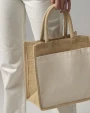 WESTFORDMILL COTTON POCKET NATURAL STARCHED JUTE MIDI TOTE Tote Bags personalisierbar
