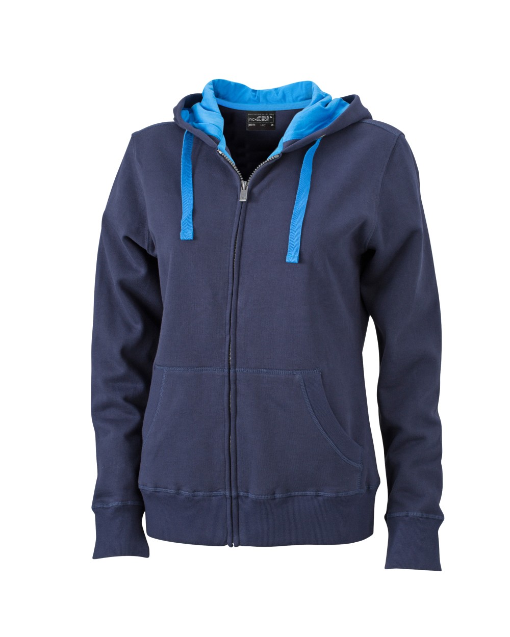 Sweaters & hoodies JAMES & NICHOLSON Ladies` Hooded Jacket voor bedrukking &amp; borduring