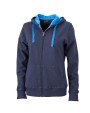Sweaters & hoodies JAMES & NICHOLSON Ladies` Hooded Jacket voor bedrukking &amp; borduring