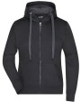 Sweaters & hoodies JAMES & NICHOLSON Ladies` Hooded Jacket voor bedrukking &amp; borduring