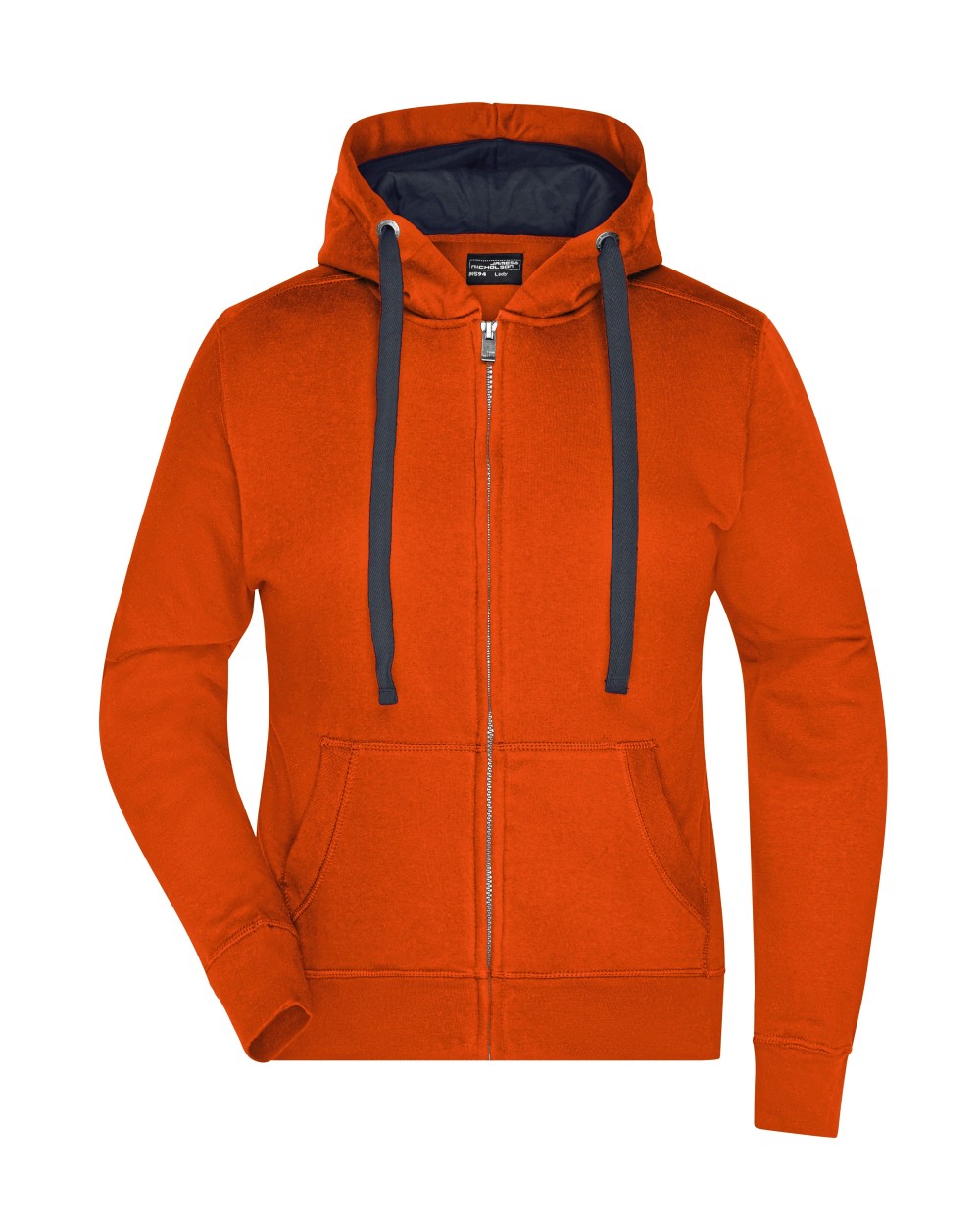 JAMES & NICHOLSON Ladies´ Hooded Jacket Sweatshirts personalisierbar