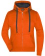 Sweaters & hoodies JAMES & NICHOLSON Ladies` Hooded Jacket voor bedrukking &amp; borduring