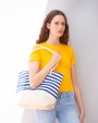Tassen & Zakken KIMOOD Shopper van jutecanvas in marinestijl voor bedrukking &amp; borduring