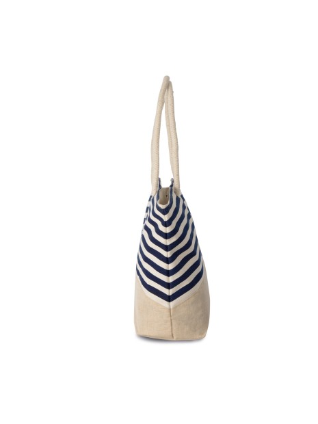 KIMOOD Sac shopping style marin en toile de jute /api/colors/64659c94-82a9-4642-87a9-943b29b87258 personnalisable