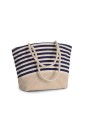 KIMOOD Sac shopping style marin en toile de jute  personnalisable