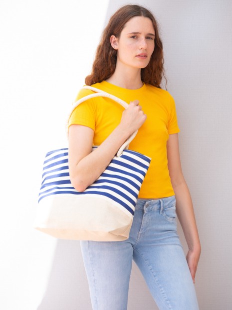 Sacs & Bagagerie à personnaliser KIMOOD Sac shopping style marin en toile de jute 