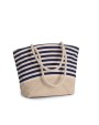 Tassen & Zakken KIMOOD Shopper van jutecanvas in marinestijl voor bedrukking &amp; borduring