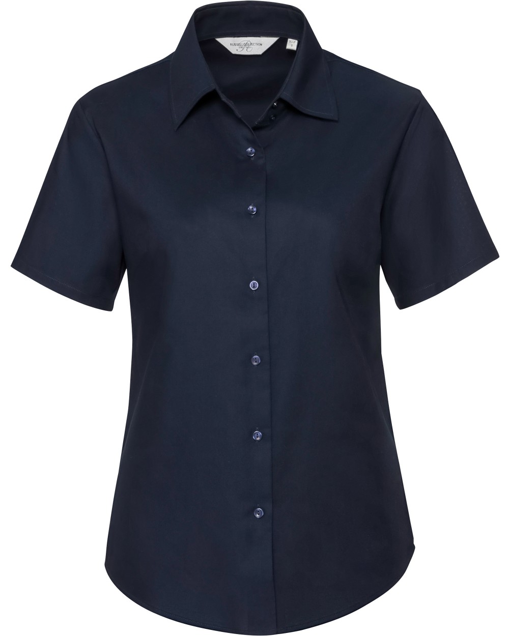 RUSSELL Ladies Short Sleeve Easy Care Oxford Shirt Hemden personalisierbar