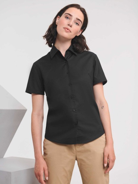 Chemises à personnaliser RUSSELL Chemise femme manches courtes Oxford 